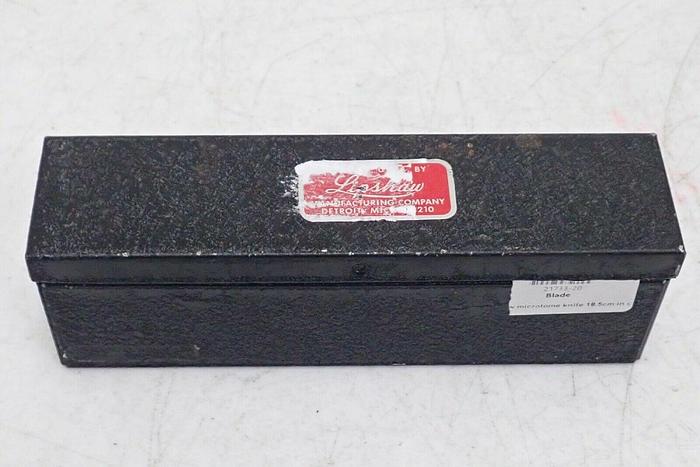 Used Lipshaw Microtome Knife 18.5 cm with Handle in Case
