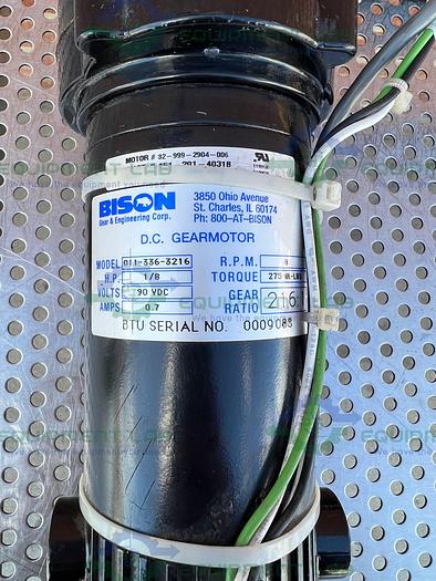 Used Bison  011-336-3216 Gear Motor 1/8 HP,  216:1 Ratio
