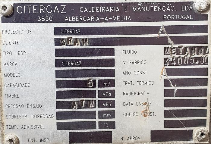 Usado Depósito de inox CITERGAZ de 5000L