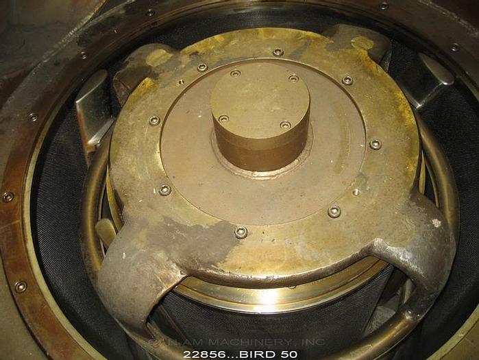 Used Bird 50 Centriscreen, .065" Holes, Patent No.: 2975899, 3X3 Rotor, 75Hp Motor And Motor Mount #22856