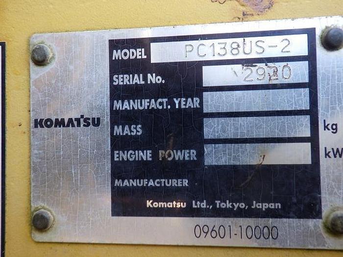 Used 2002 KOMATSU PC138US-2