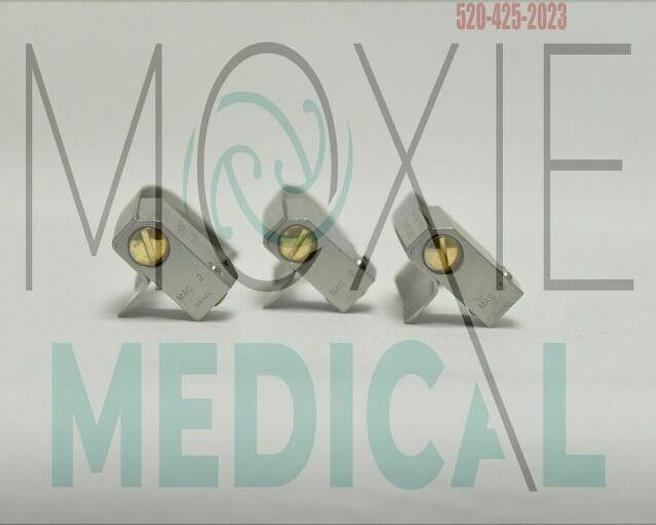 Used Rusch MAC 2 Laryngoscope Fiber Optic Blade, 3 Units