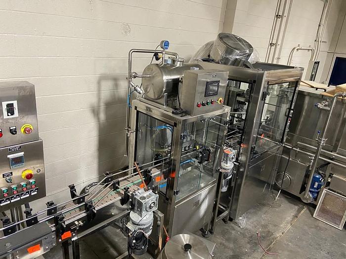 Used Filling Line, Bottles, Filler, ROPP Capper, Labeler #A743527