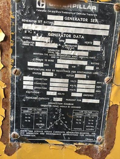 Used 0 Caterpillar SR-4 105 KW AC GenSet - Pending Sale