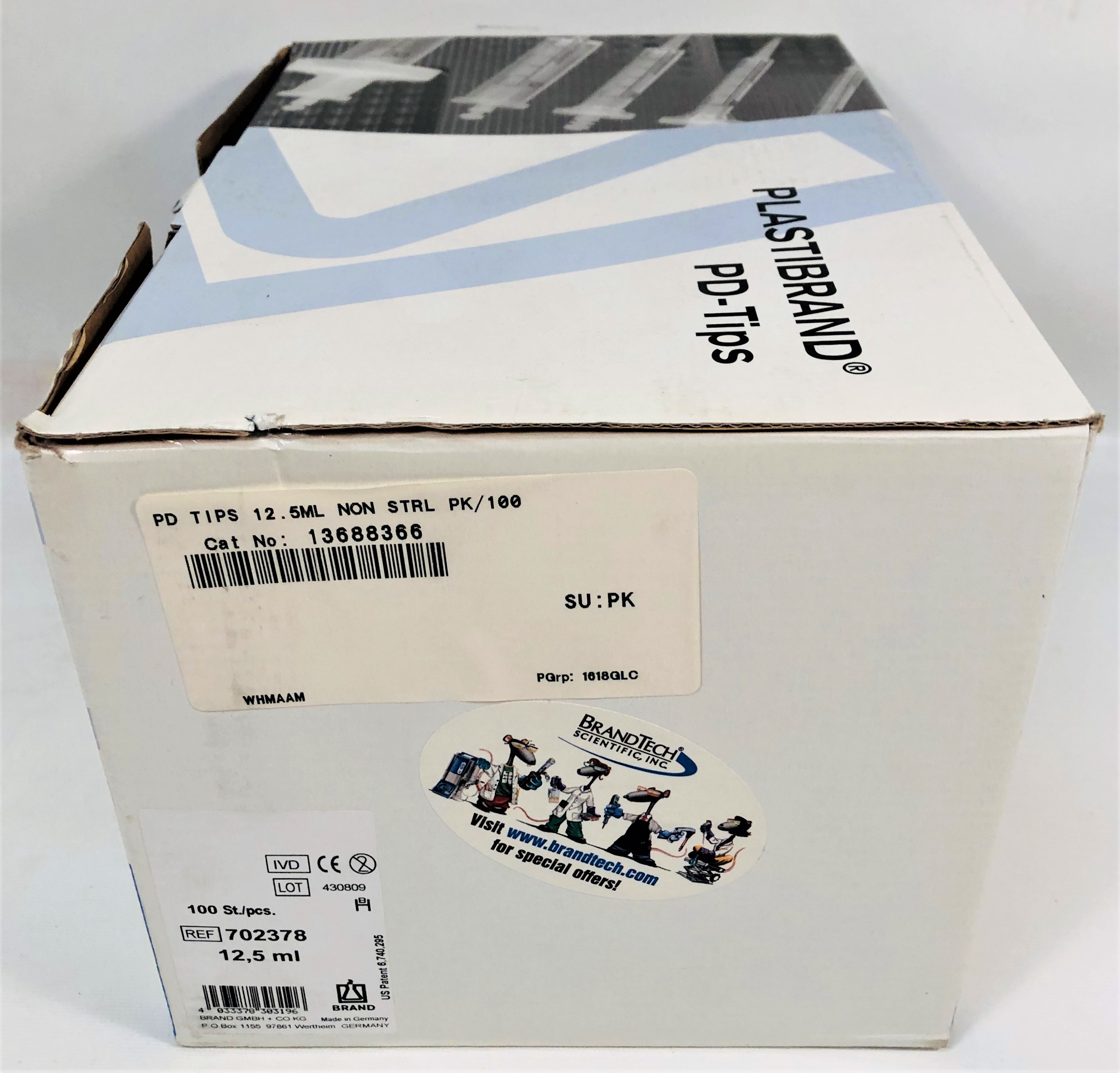 New Open Box BrandTech BRAND 702378 PD-Tips - 12.5mL (Box of 100)
