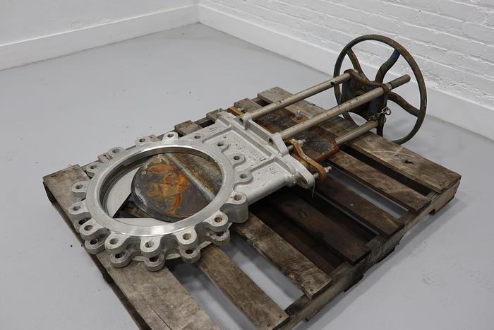 Used True Line 16" Hand Operated V-Port Knife Gate Valve #43839