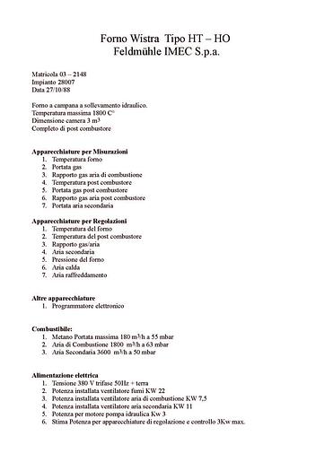 Used Gas turbo kiln WISTRA for high temperature