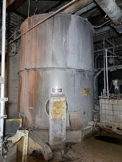 Used APACHE 12'DIA.  X 14'HIGH  T316L SS TANK , PROCHEM 3HP AGITATOR