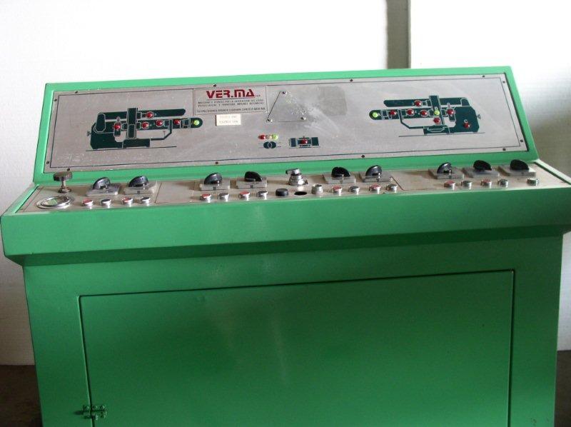 Used 136" SPANEVELLO Double End Tenoner; 6 Heads