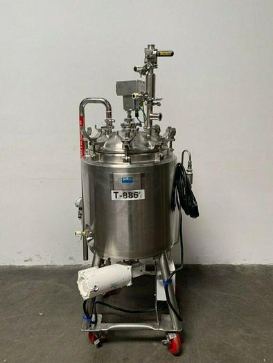 Used Howard 100 Liter Stainless Steel Jacketed Reactor w/ Bottom Magnetic Mixer 40PSI