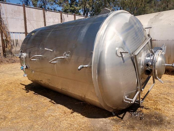 Used Tank, 3,000 Gallon, 316 S/st, Jkt, 60 PSI, Cherry Burrell,Tank, 3,000 Gallon, 316 S/st, Jkt, 60 PSI, Cherry Burrell, #S742416