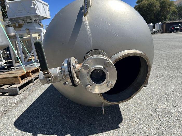 Used Tank, 425 Gallon, Stainless Steel, 55 PSI, DT/DB, Morfab #S744614