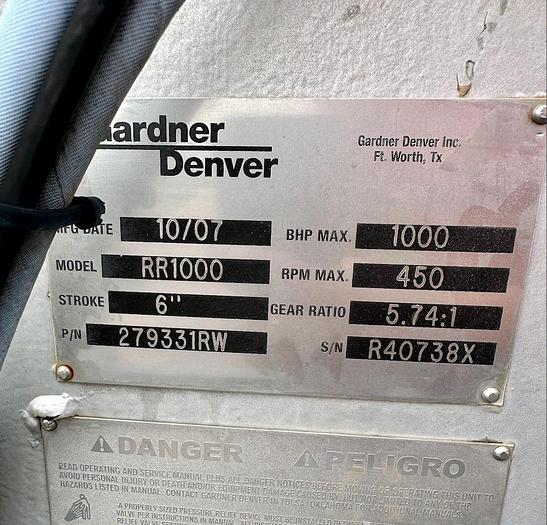 Used 1000HP BJ Single Triplex Acid Pumper (1980 WM)