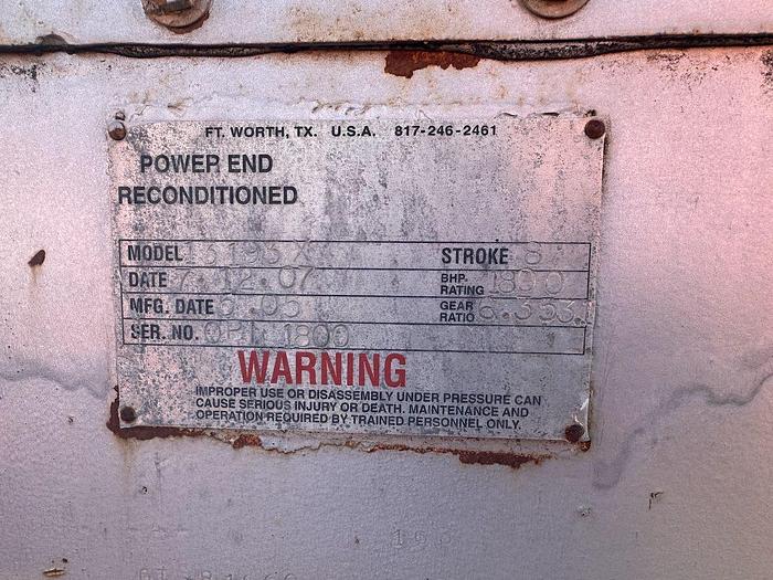 Used OPI 1800HP Triplex Frac Pump Trailer