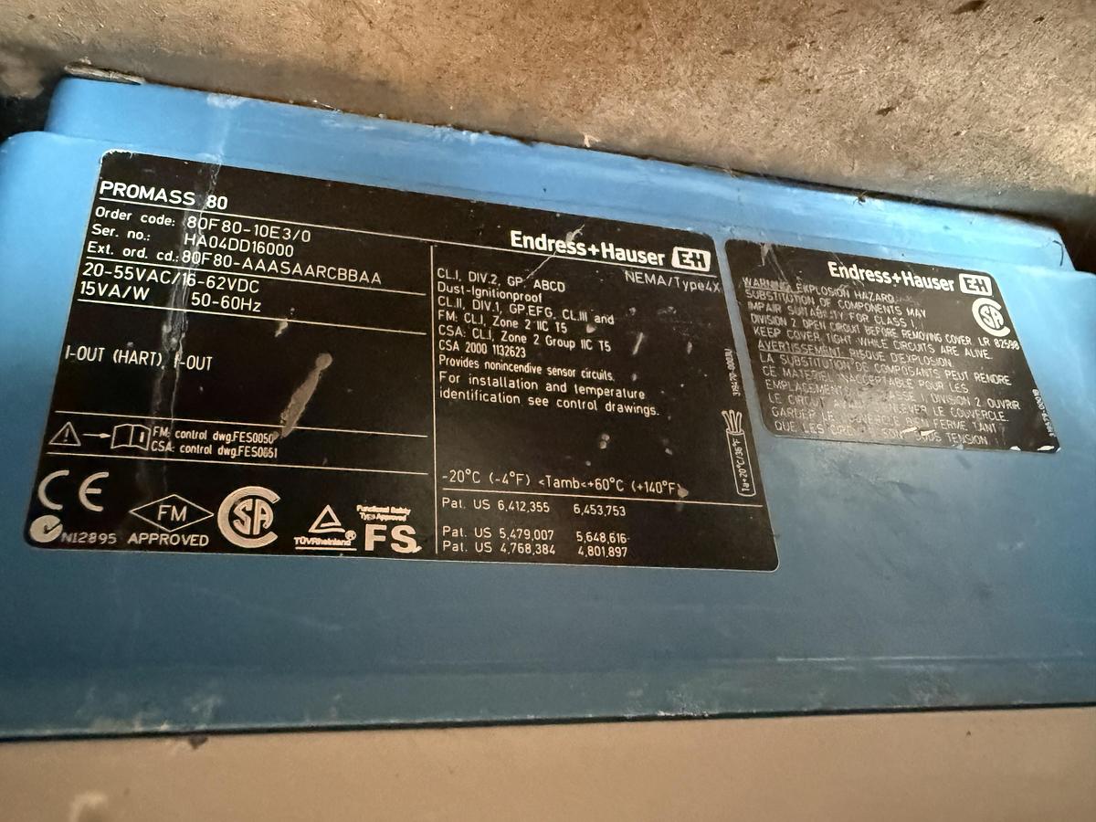 Used Endress+Hauser Cement Denso Sets