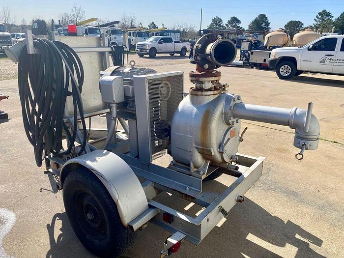 Used Gorman Rupp 4”x4” Electric Self-Priming Pump Trailer