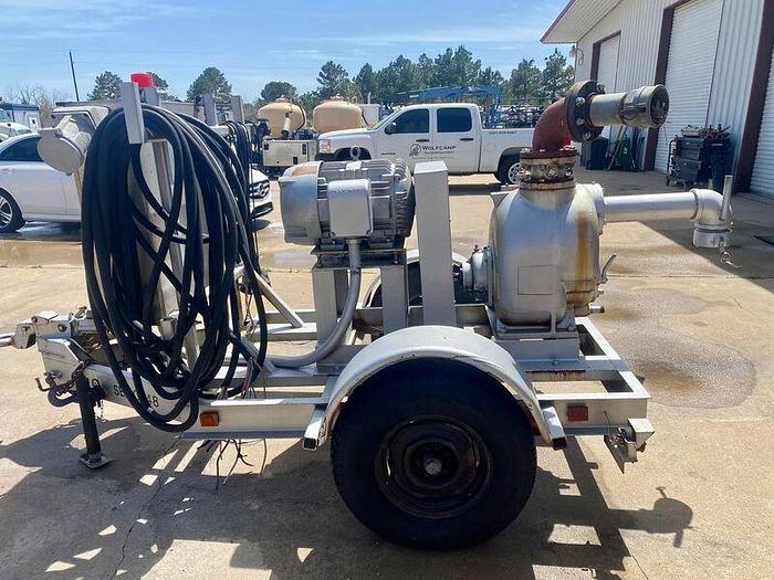 Used Gorman Rupp 4”x4” Electric Self-Priming Pump Trailer