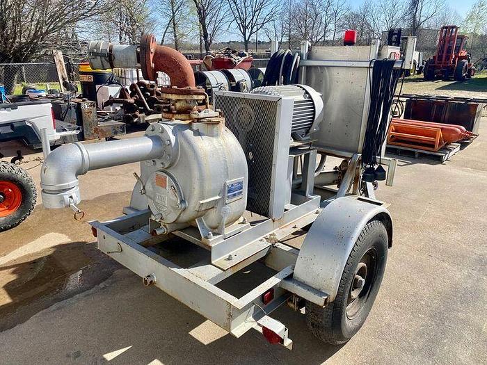 Used Gorman Rupp 4”x4” Electric Self-Priming Pump Trailer