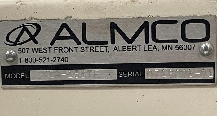 Used ALMCO MODEL V14-156TF COMBINATION VIBRATORY TUNNEL FINISH & INLINE CONVEYOR WASHER