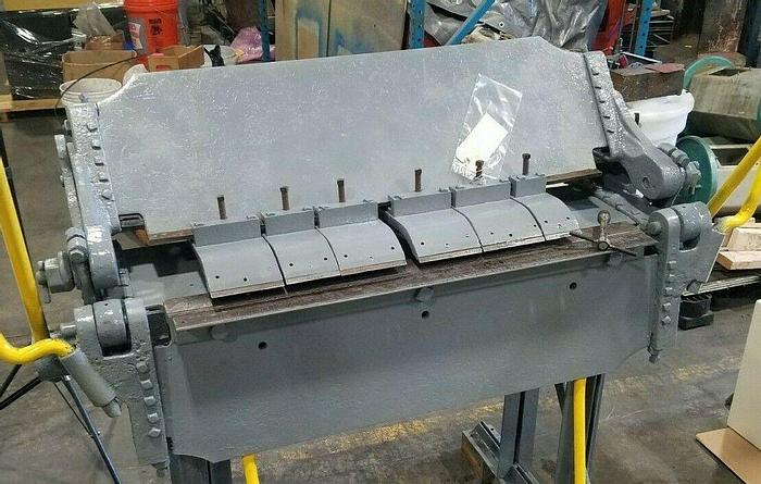 Used 36" Inch Peck Stow Sheet Metal Finger Brake Made In USA 16 Gauge Bender