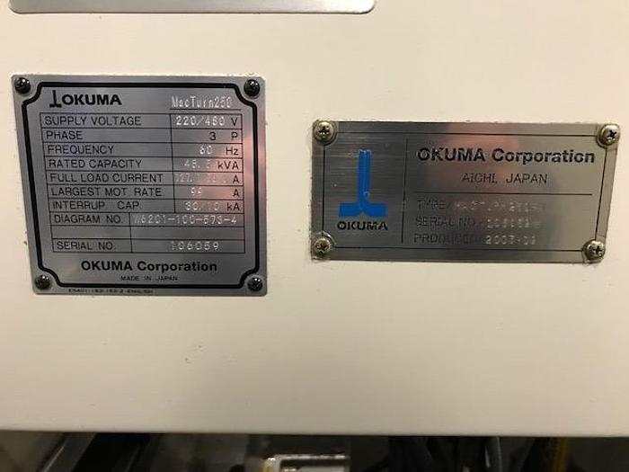 Used 2003 OKUMA Macturn 250W