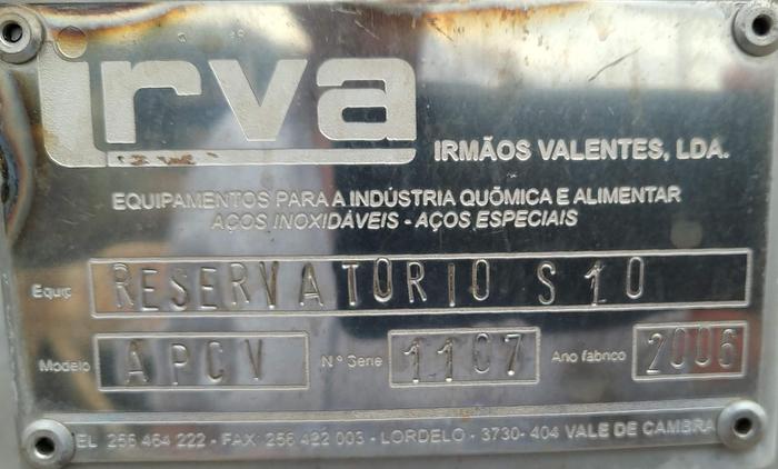 Usado Depósito de inox de 10 mil litros