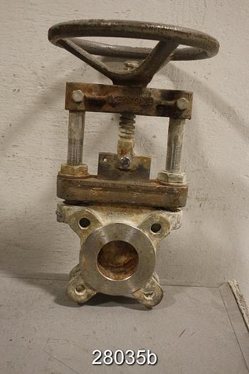 Used Keystone 2" Hand Operated Knife Gate Valve #28035
