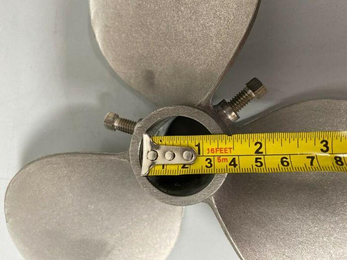 Used Stainless Steel 3 Blade Tank 9.25" Mixing Propeller 1.75" Shaft OD