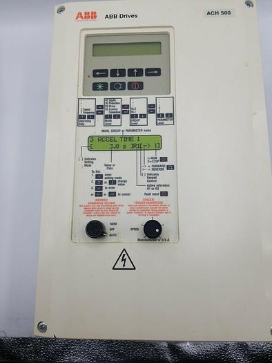 Used ABB FREQUENCY DRIVE ACH501-015-4-00P2 AC Motor Drive 15 HP