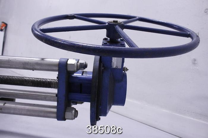 Used True Line 30" Hand Operated Knife Gate Valve with Zidell Gear Box #38508