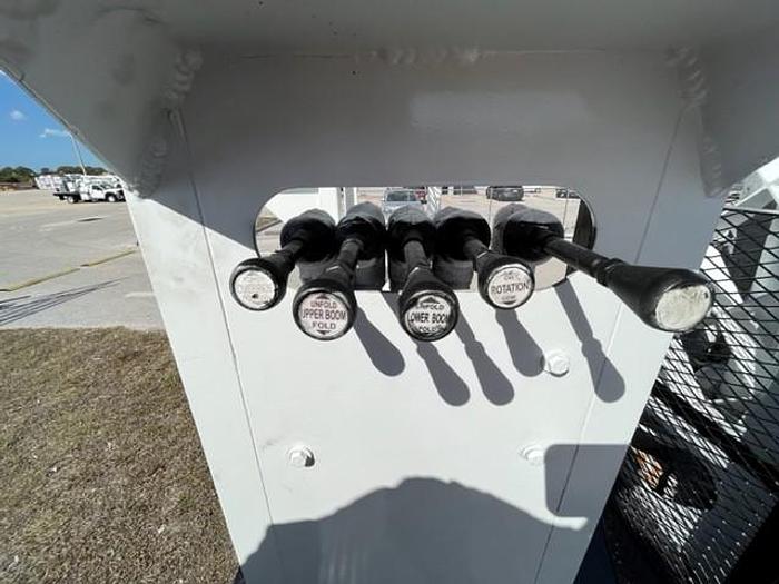 Used Lift-All 75ft Bucket Boom on 2008 Freightliner M2 106 4x4 Reg Cab Flatbed Truck - C84239