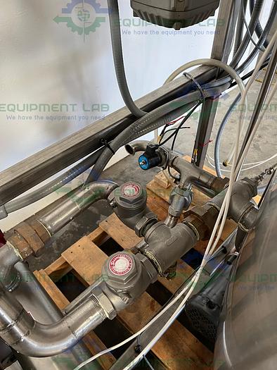 Used Metal Fabrication 50 Gallon Jacketed Mixing Tank w/ Side Sweeper, Controller