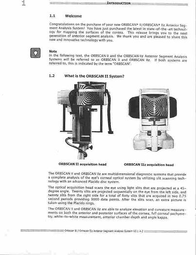 Refurbished Bausch and Lomb Orbscan IIz Topographer