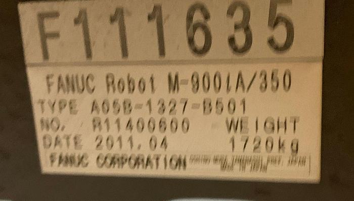 Used FANUC M900iA/350 6 AXIS CNC ROBOT WITH R30iA CONTROLLER 350KG X 2650mm REACH