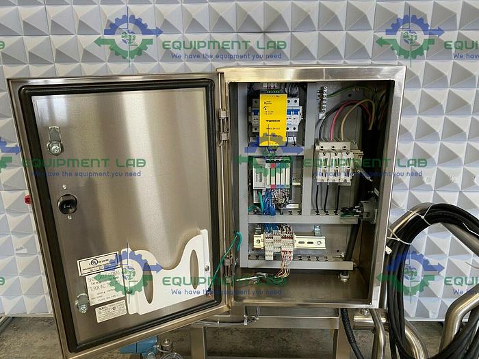 Used Exergy  02655-05 Stainless Steel Shell & Tube Heat Exchanger 20.3 Sq. Ft. on Cart