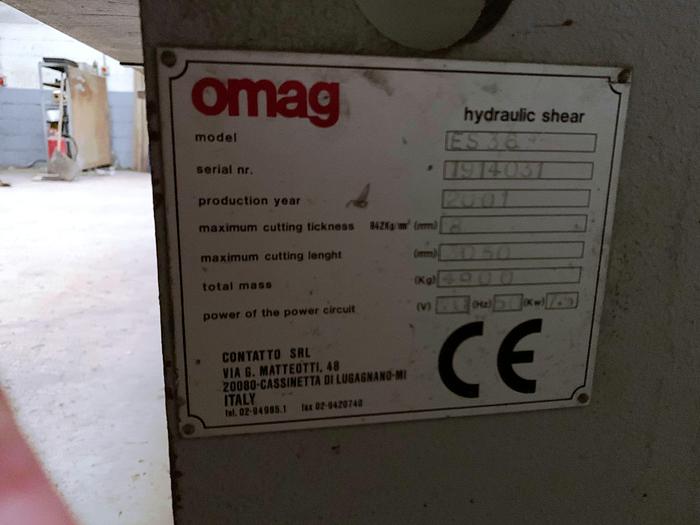 Used 2001 OMAG ES38 3m x 8mm Guillotine Shears