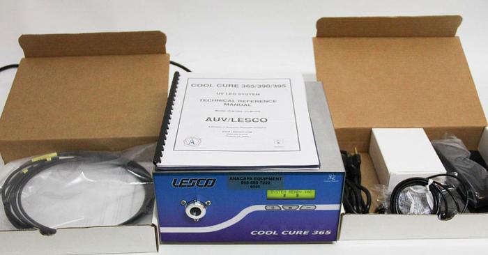 Used Lesco Cool Cure 365 FLM1003 UV LED Curing Device w/ Footpad & Light Guide (6505)