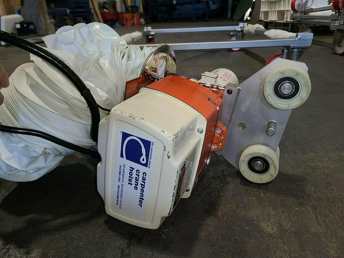 Used Carpenter Harrington Crane Hoist 1000 Lbs Capacity CLEAN ROOM Medical Stainless