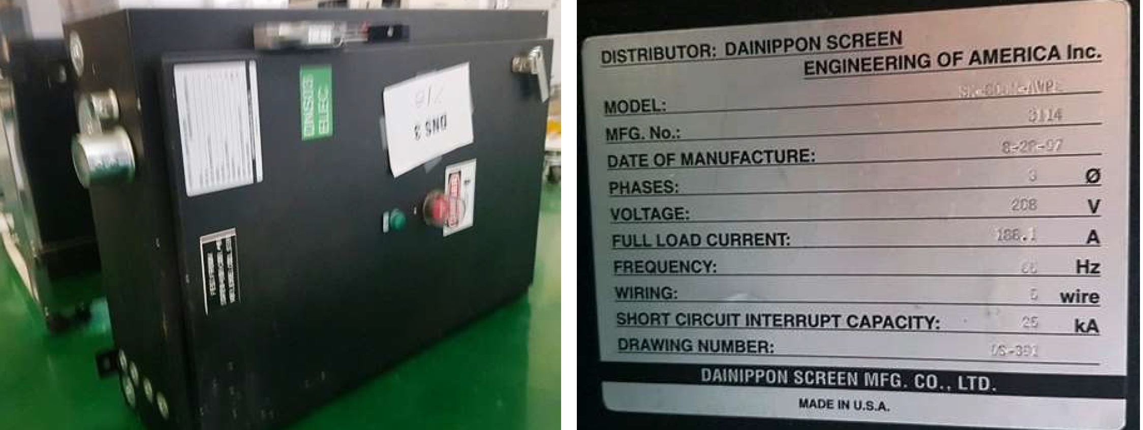 Used 1995 DNS Dainippon Screen SK-W80B-AVPE 2C2D Coater Developer