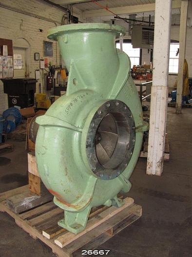 Used Goulds 3175 Goulds 3175, 18X18X22, 6 Vane Impeller, 21.75 X 20.75 Diameter Impeller, Stainless Steel Casing, Stainless Steel Impeller, Stainless Steel Stuffing Box, Stainless Steel Suction Side Plate, Packing, 11000 Gpm, 885 Rpm, 68 Ft Head #26667