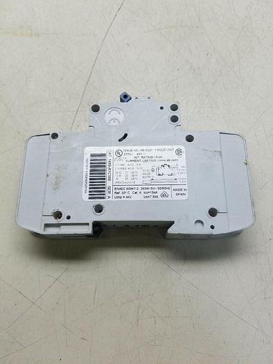 Used Allen-Bradley AB-5321 1489-A1C100 Ser A 1 Pole Circuit Breaker