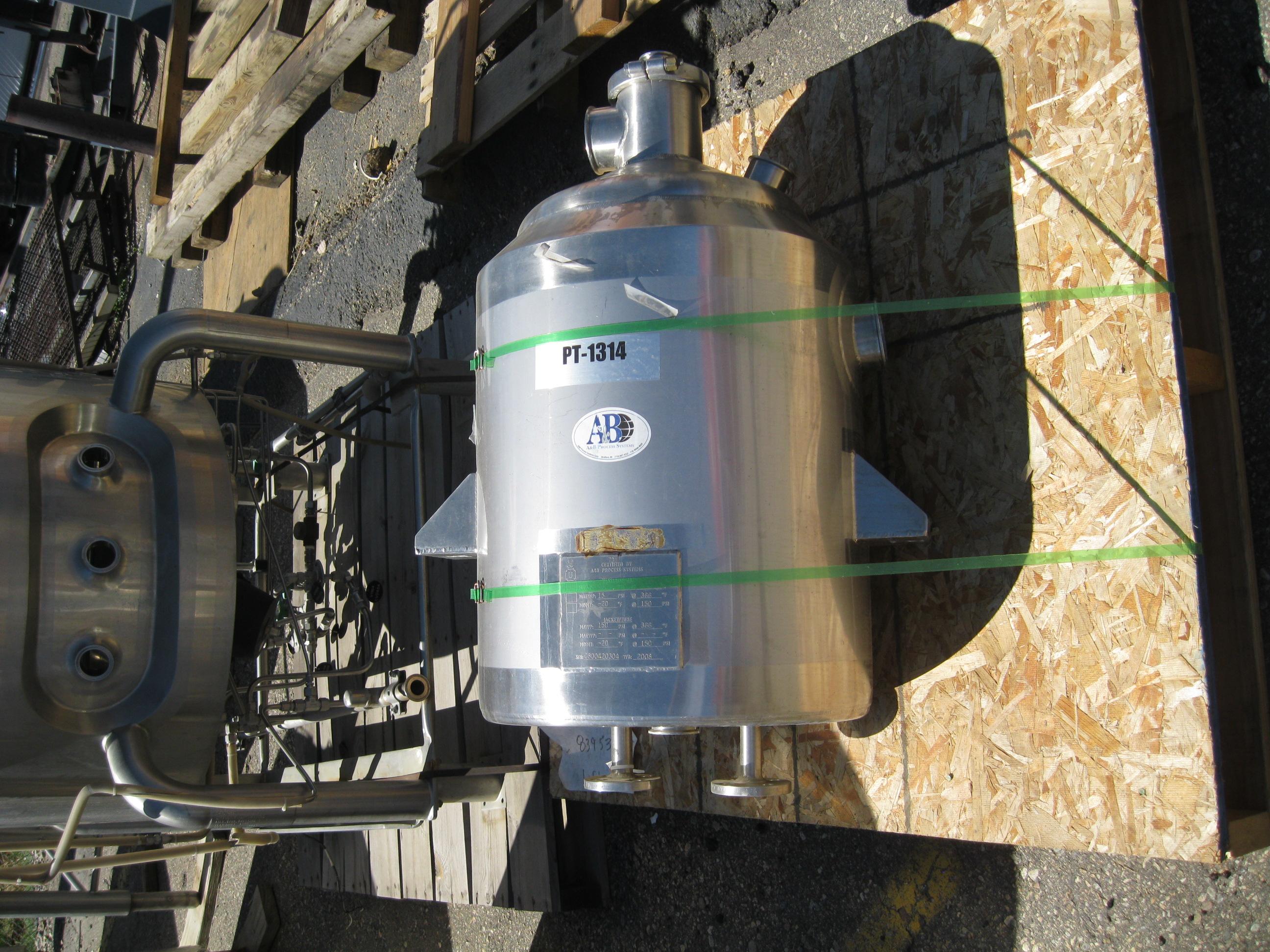 Usado 25 GALLON PROCESSOR TANK.  A&amp;B PROCESS SYSTEMS SERIAL 0800420304