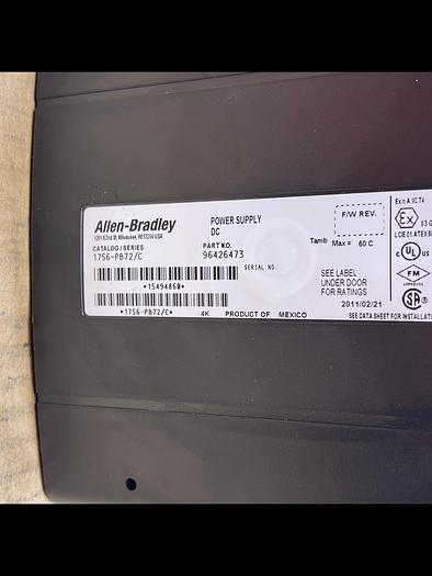 Used Allen-Bradley 1756-PB72 Ser C 1756-A17 Ser B 