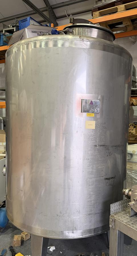 Used 1300 L Stainless Steel Jacketed Process Tank – Anlagenbau AG (Switzerland)