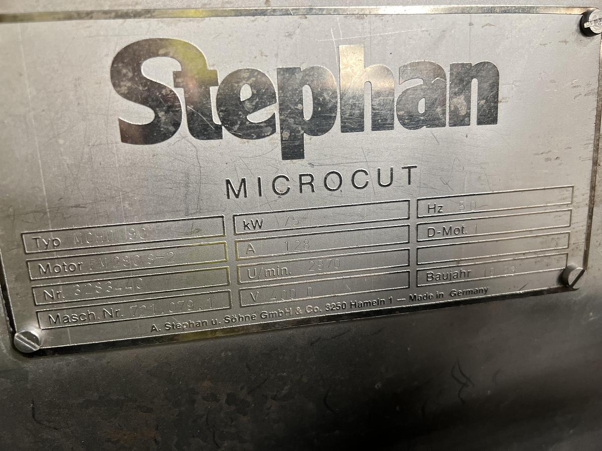 Used Stephan Microcut MCHD 90 Universal Cutter/ Emulsifier