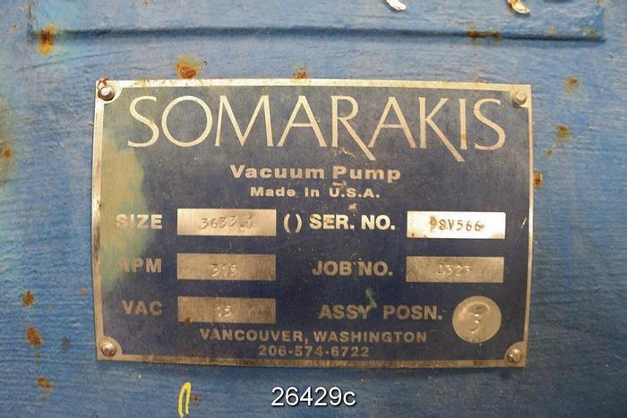 Used Somarakis 3633.1 Somarakis 3633.1 Vacuum Pump, Pos 3, 315 Rpm #26429