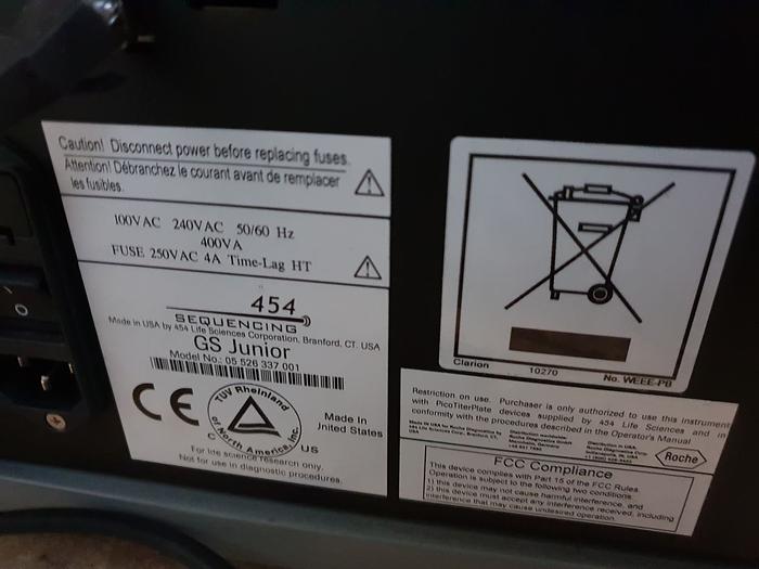 Used Roche GS Junior Sequencer