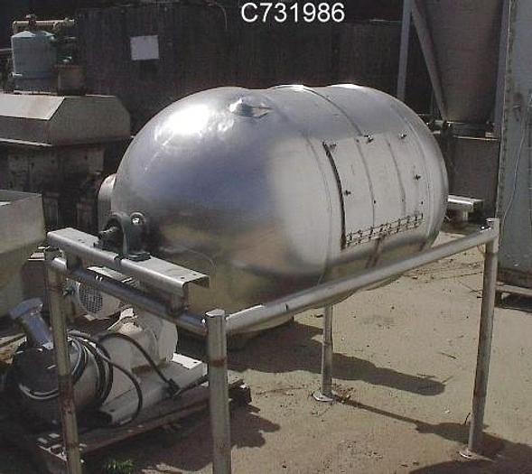 Used Mixer, Tumble, 32" X 52", S/st, Groen, 1/2 HP, Dished Ends #C731986
