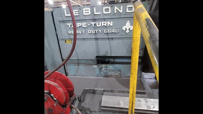 Used LeBlond CNC lathe Heavy Duty Tapeturn 6640, 70" Swing, 40" Swing over Cross Slide, 192" Between Center, 6 Position Turret, Fanuc OT CNC