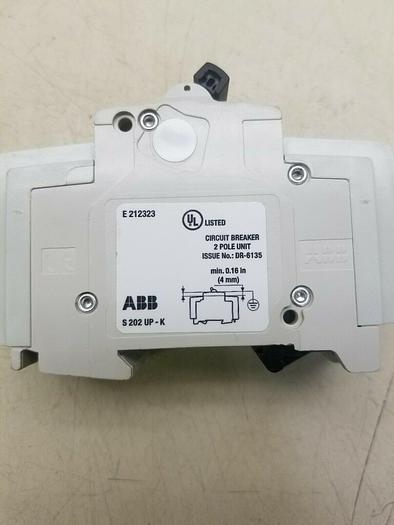 Used ABB Circuit Breaker 2 Pole Unit DR-6135, S 202 UP K 5 A